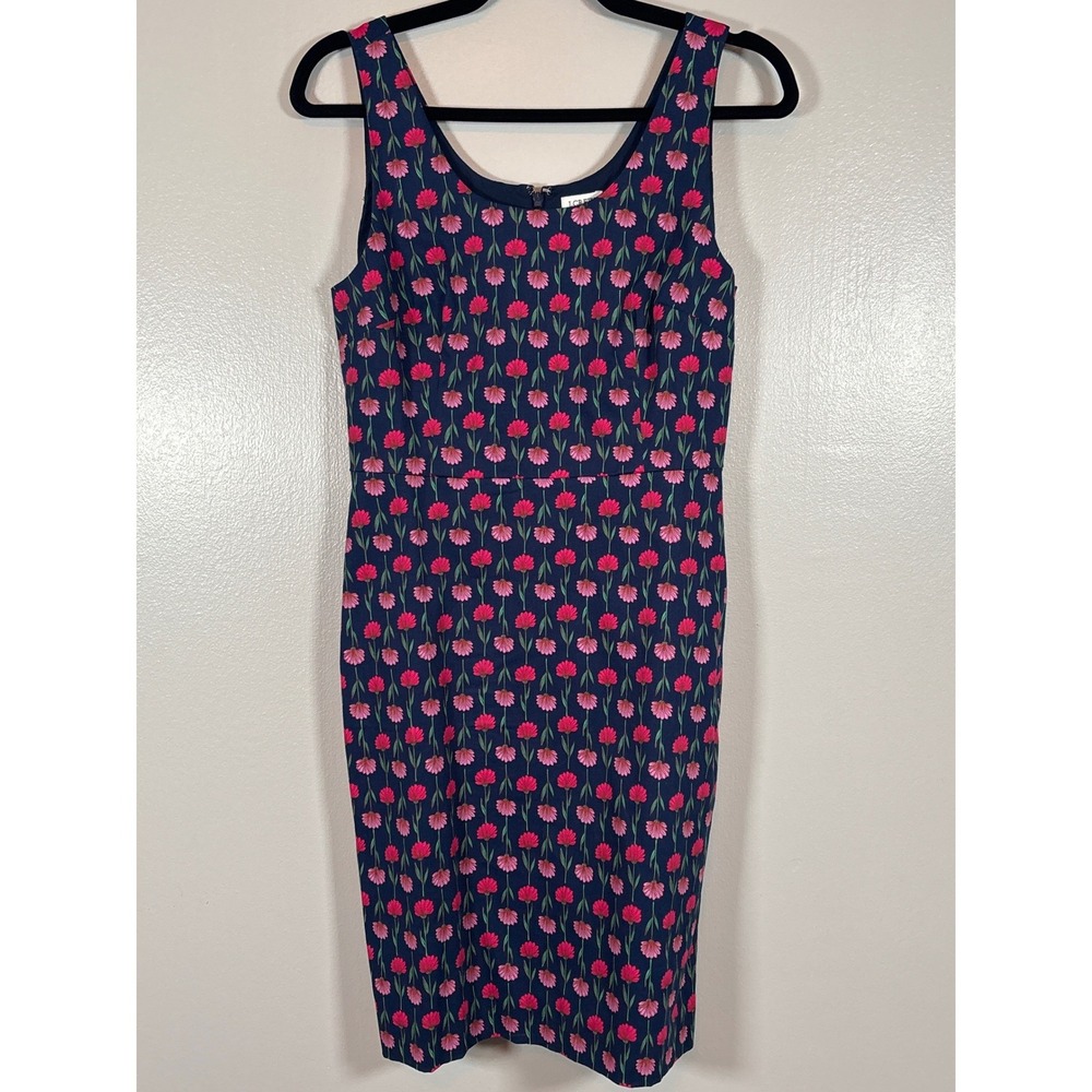 J. Crew Navy Dress with Pink Floral Print